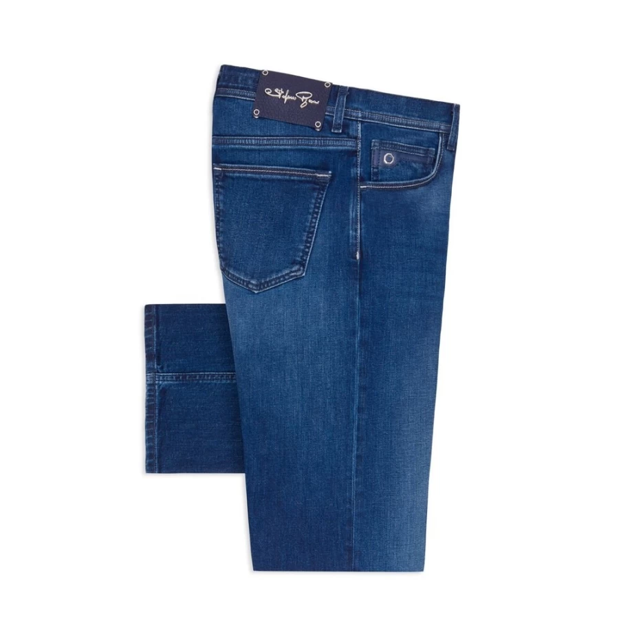 Stefano Ricci Men's Premium Regular Fit Jeans for Classic Comfort & Style