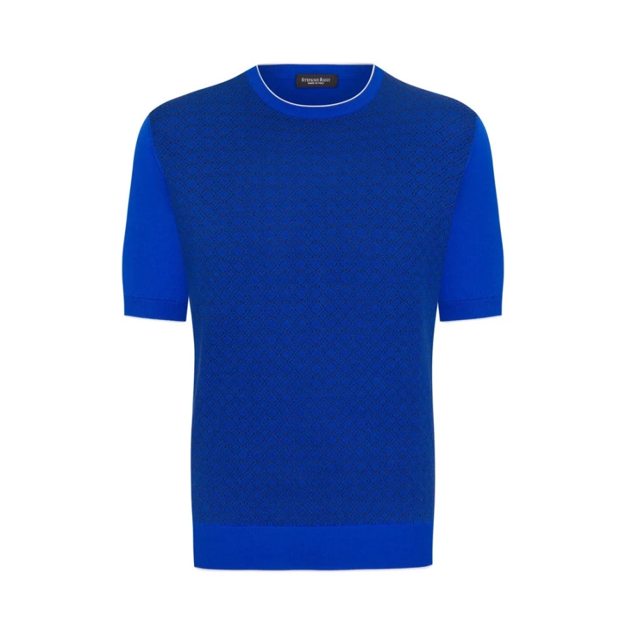 Stefano Ricci Men's Luxury Crewneck Sweater Premium Cotton Knitwear