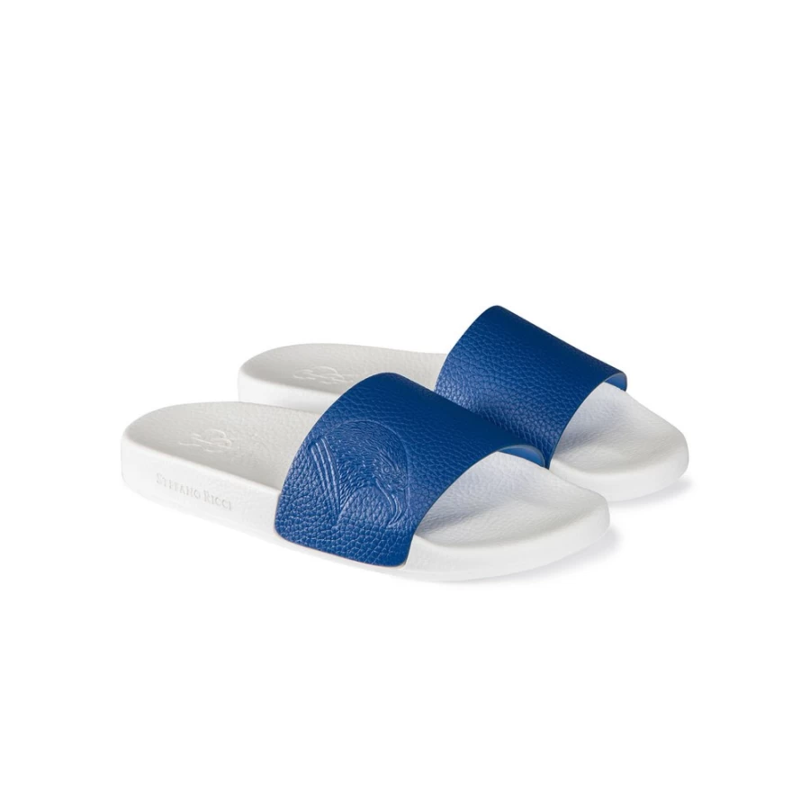 Stefano Ricci Luxury Calfskin Leather Slides in Color B037 | Premium Men's Slippers