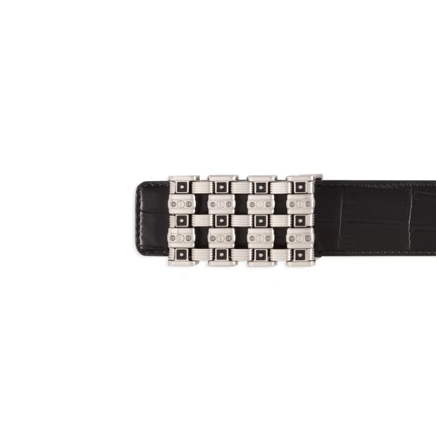 Stefano Ricci Luxury Matted Crocodile Skin Belt for Men - Premium Designer Accessory