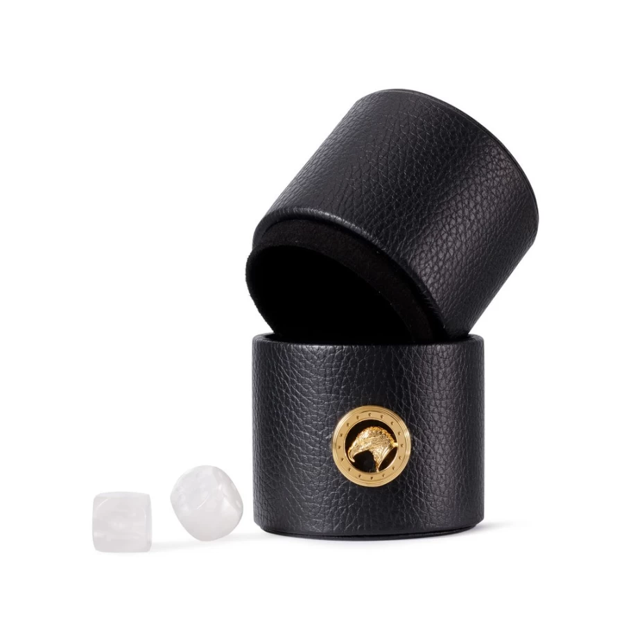 "Stefano Ricci Luxury Travel Dice Set - Premium Leather Backgammon & Board Game Accessories"