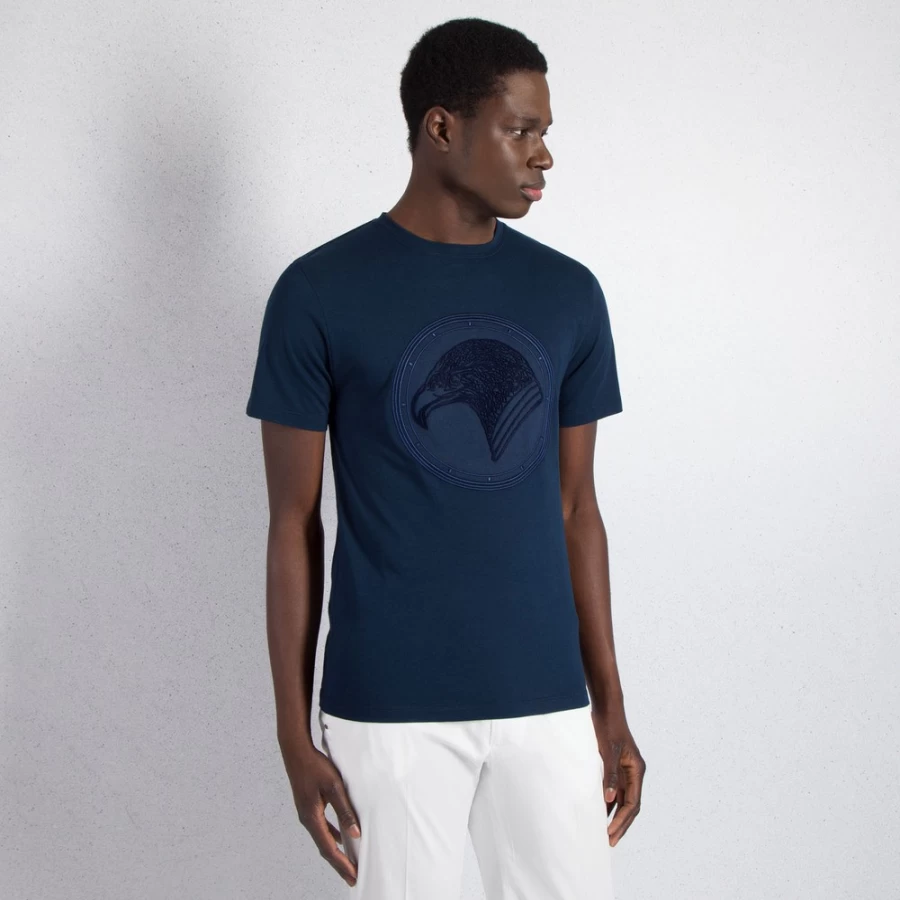 Stefano Ricci Men's B001 Premium Cotton T-Shirt for Luxury Casual Wear