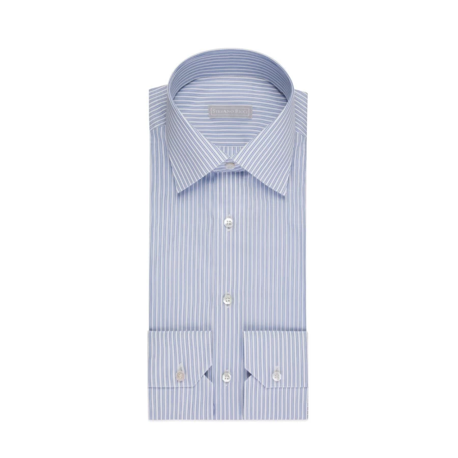 Stefano Ricci Men's Handmade Asti Shirt - Luxury Italian Cotton Dress Shirt for Men