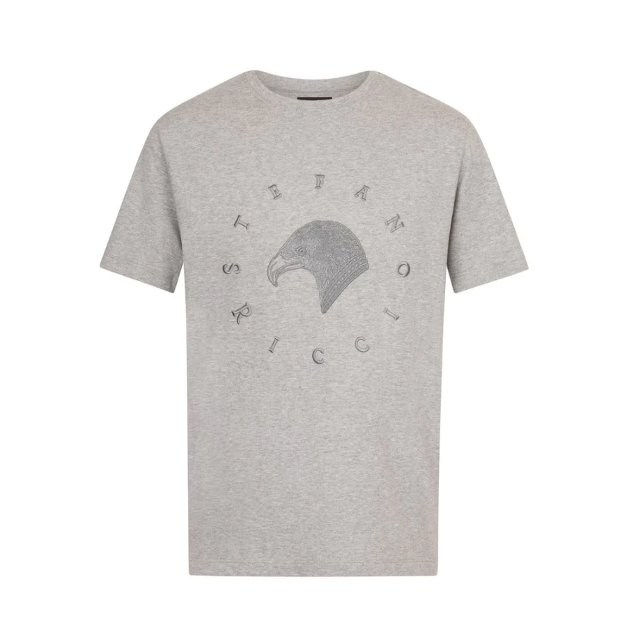 Stefano Ricci Men's Premium Crew Neck T-Shirt - Luxury Cotton Tee for Men