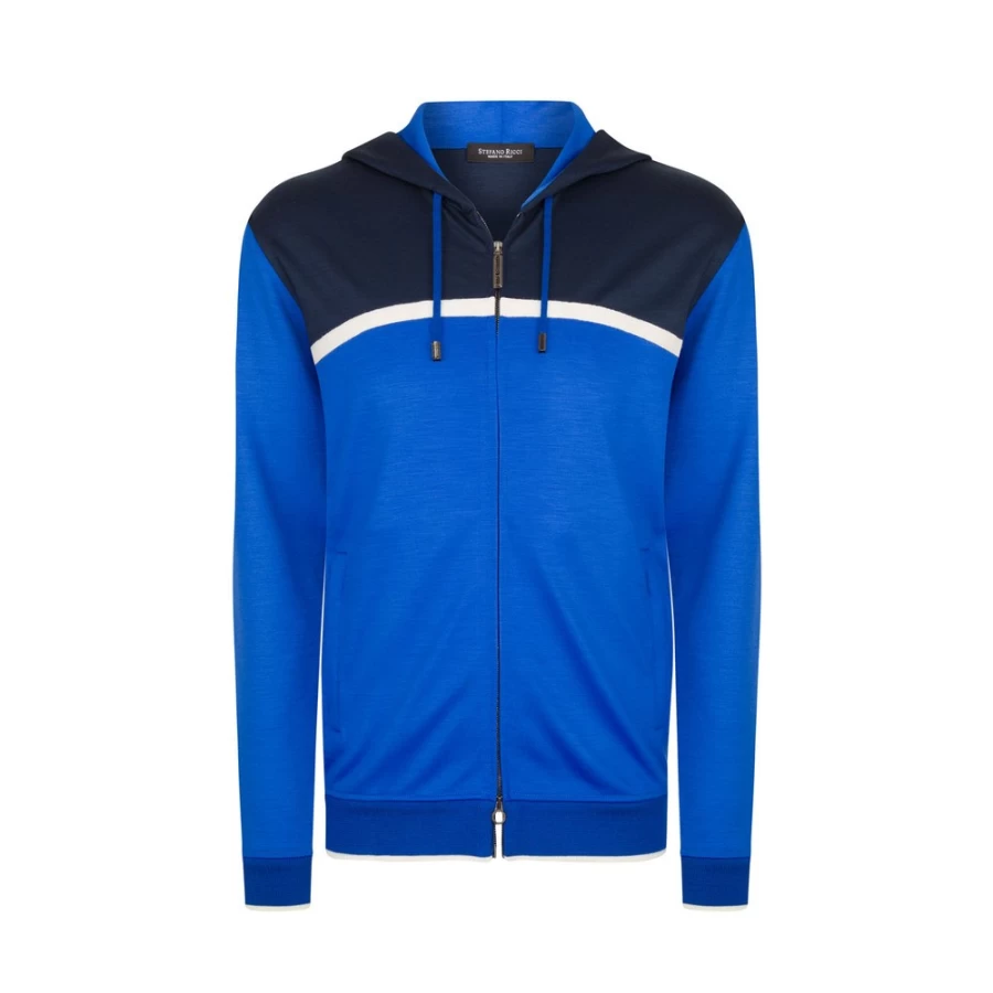 Stefano Ricci Men's Premium Hooded Jogging Suit Blouson Jacket for Athletic Wear