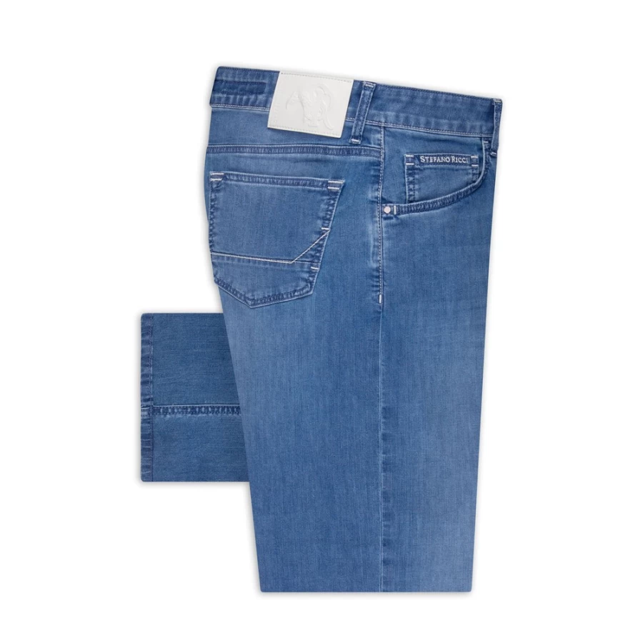 Stefano Ricci Men's Premium Luxury Jeans - High-Quality Denim for Style & Comfort