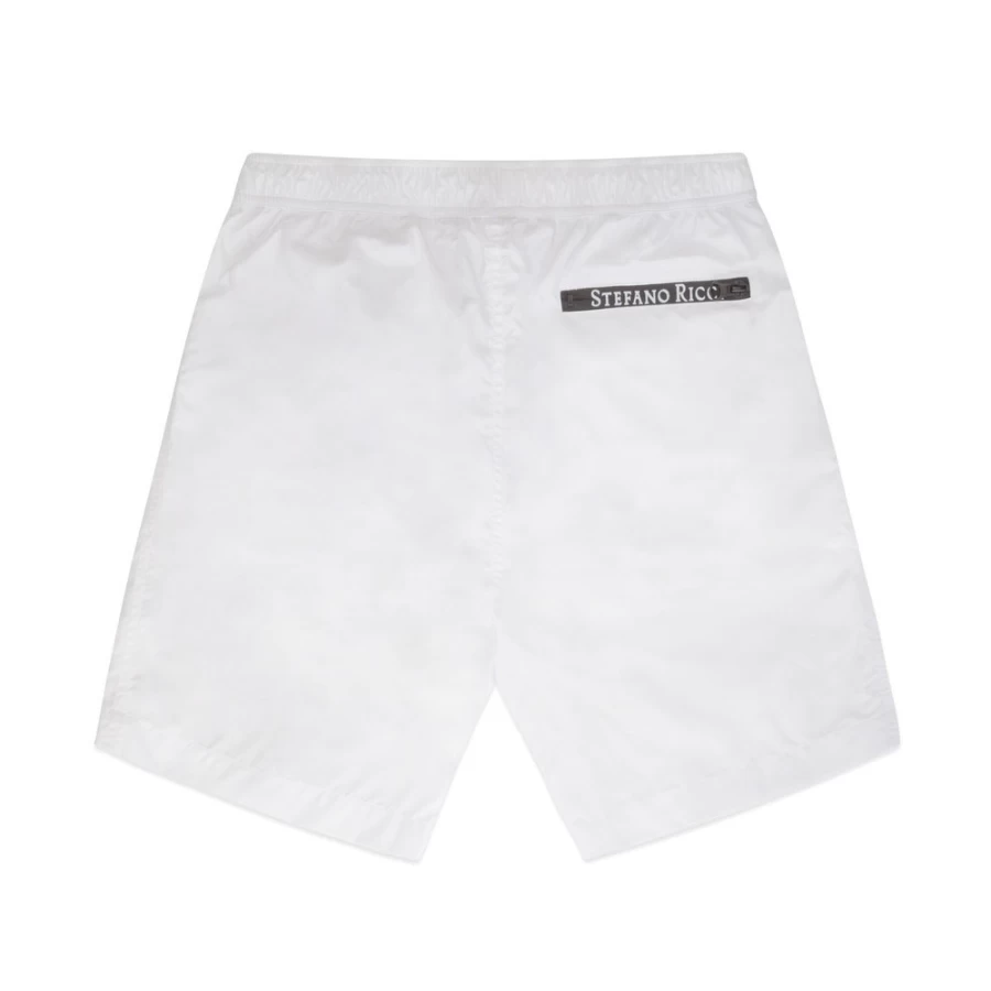 "Stefano Ricci Men's Luxury Swim Trunks in Color W000"