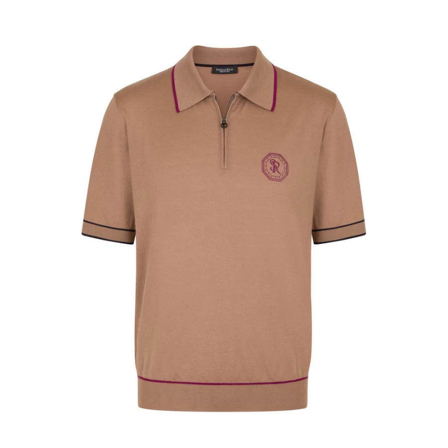 Stefano Ricci Men's Premium Zip Polo Shirt in Classic Design
