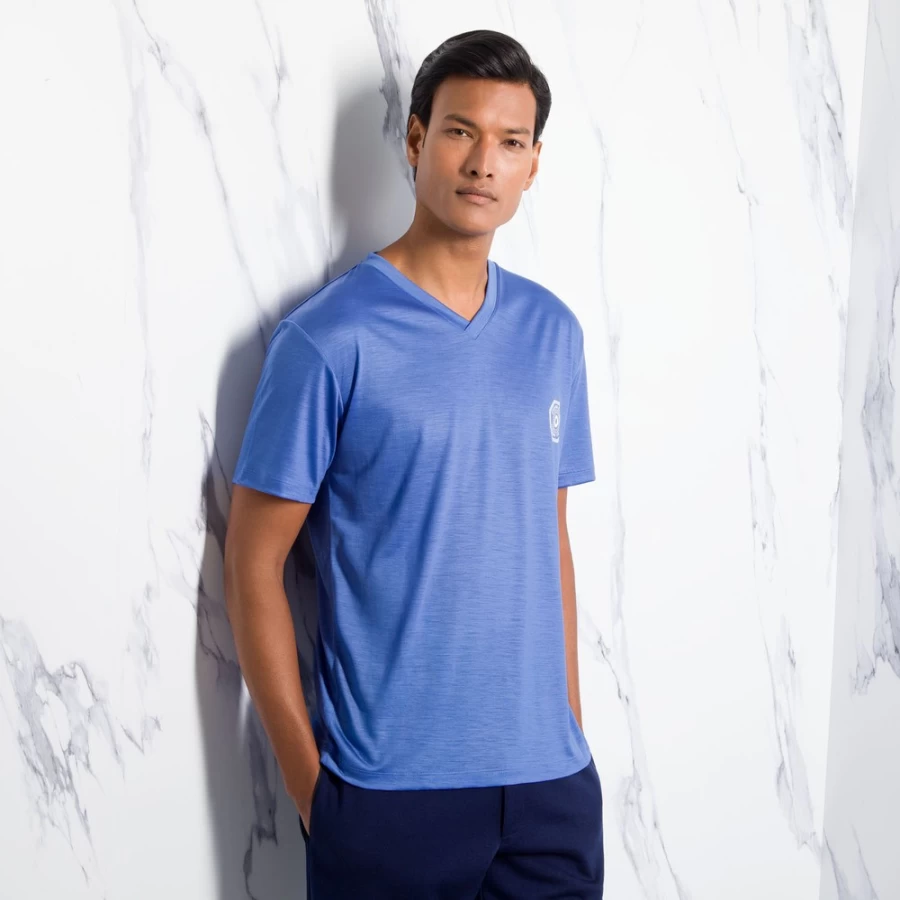Stefano Ricci Men's B008 V-Neck Luxury T-Shirt for Premium Comfort & Style