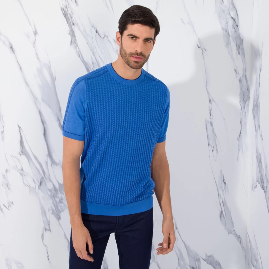 Stefano Ricci Men's Short Sleeve Crewneck Sweater in F22183_2172 Color