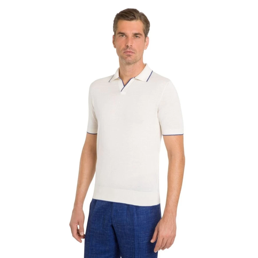Stefano Ricci Men's Luxury Polo Shirt - Premium Cotton Classic Fit Polo for Men