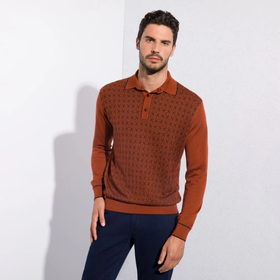Stefano Ricci Men's Premium Three-Button Polo Shirt – Classic Fit Luxury Cotton Top
