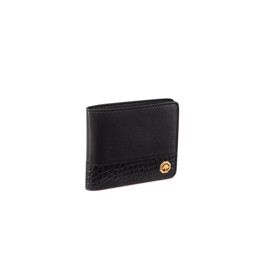 "Stefano Ricci Luxury Bifold Wallet in Genuine Calfskin & Alligator Leather"