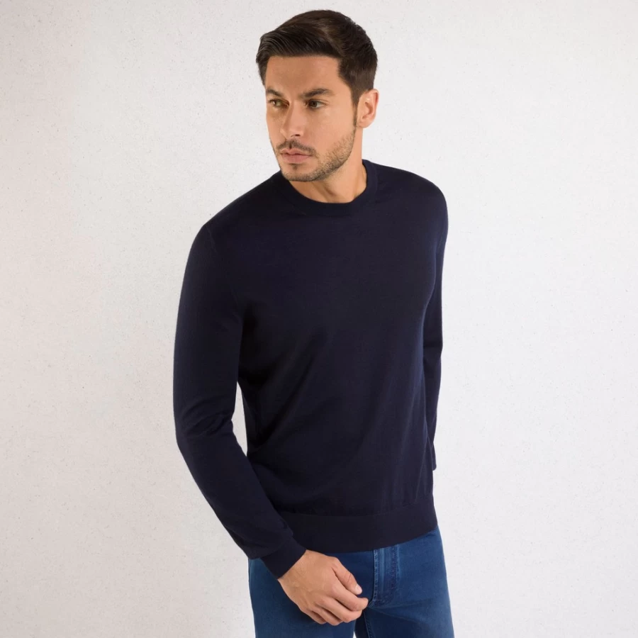 "Stefano Ricci Men's Cashmere Crocodile Crew Neck Sweater in F23322_2198"