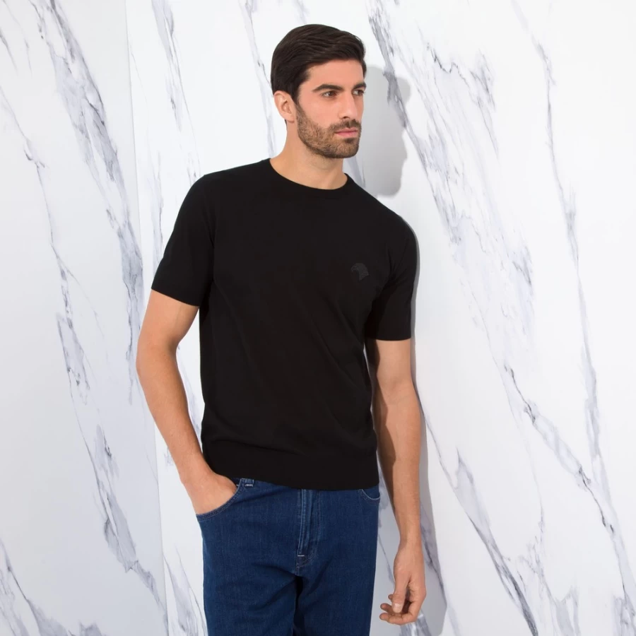 Stefano Ricci Men's Short Sleeve Crewneck Sweater in F22145_131 Color