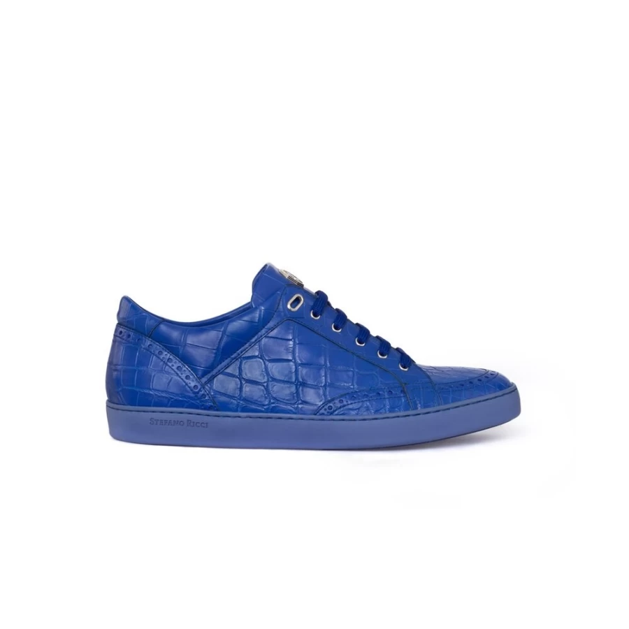 Stefano Ricci B053 Matted Crocodile Leather Luxury Sneakers for Men