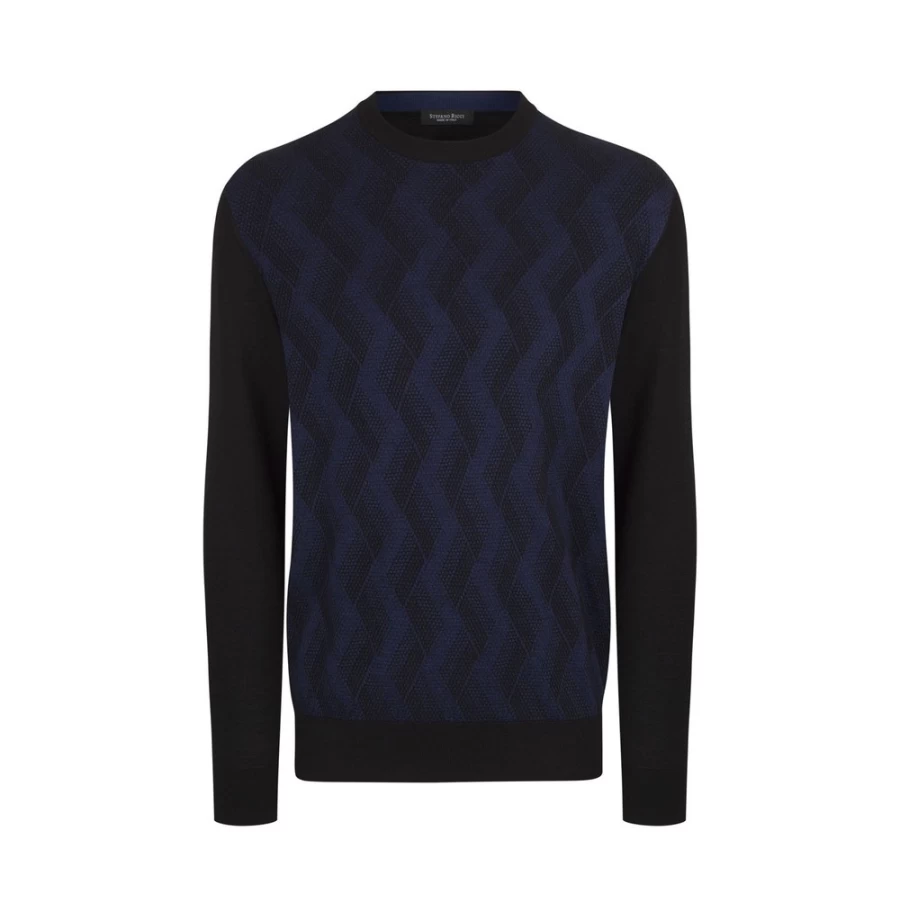 Stefano Ricci Men's Luxury Crewneck Sweater Premium Cotton Knitwear