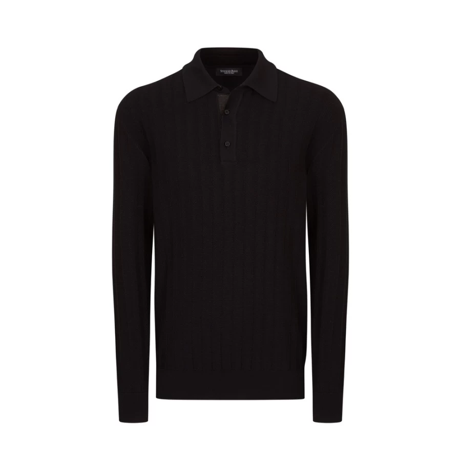 "Stefano Ricci Men's Premium Three-Button Polo Shirt in Classic Red"