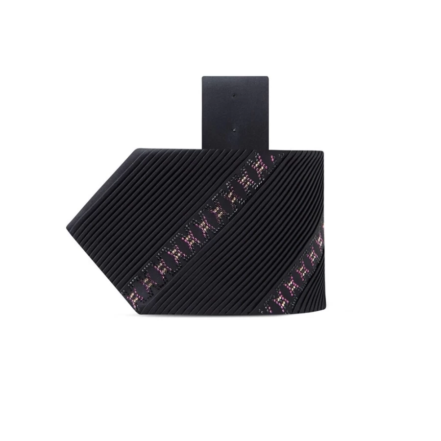 Stefano Ricci Luxury Pleated Silk Tie Embellished with Swarovski Crystals for Men