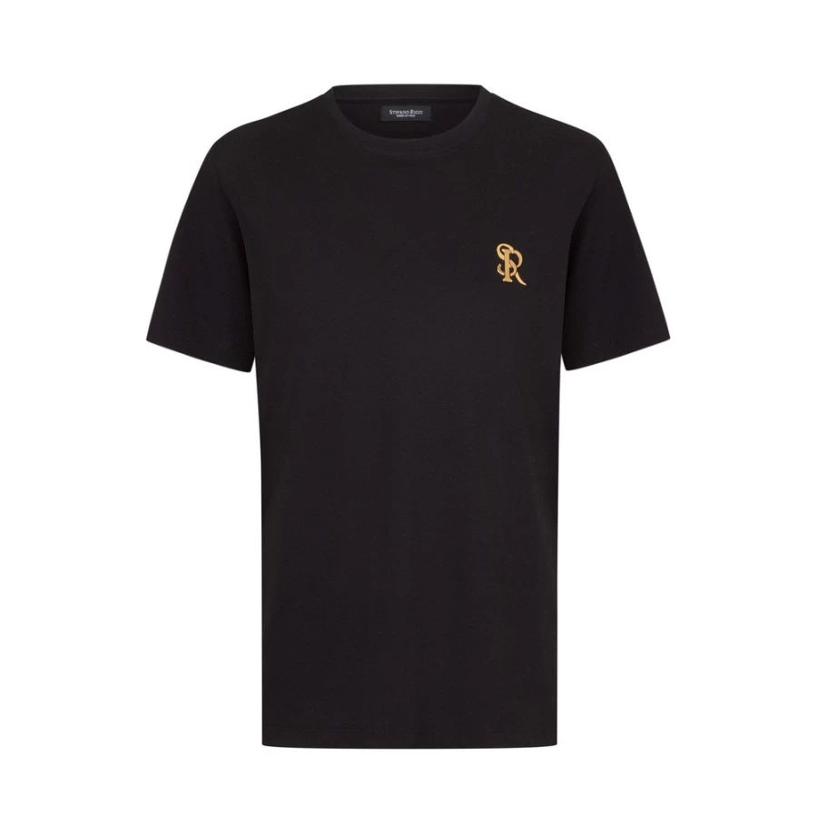Stefano Ricci Men's Premium Crewneck T-Shirt - Luxury Cotton Casual Tee
