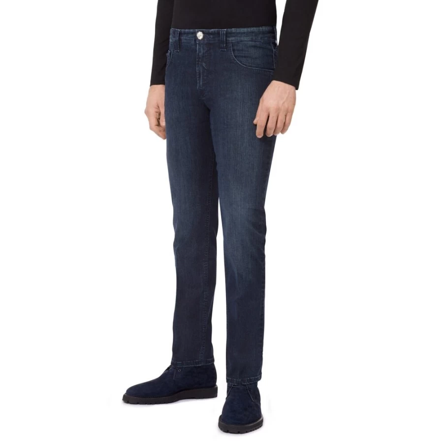 "Stefano Ricci Men's Slim Fit Jeans – Premium Tailored Denim Pants"