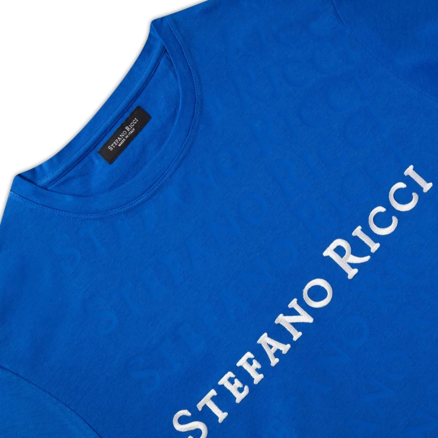 Stefano Ricci Men's Luxury Crewneck T-Shirt Premium Cotton Classic Fit