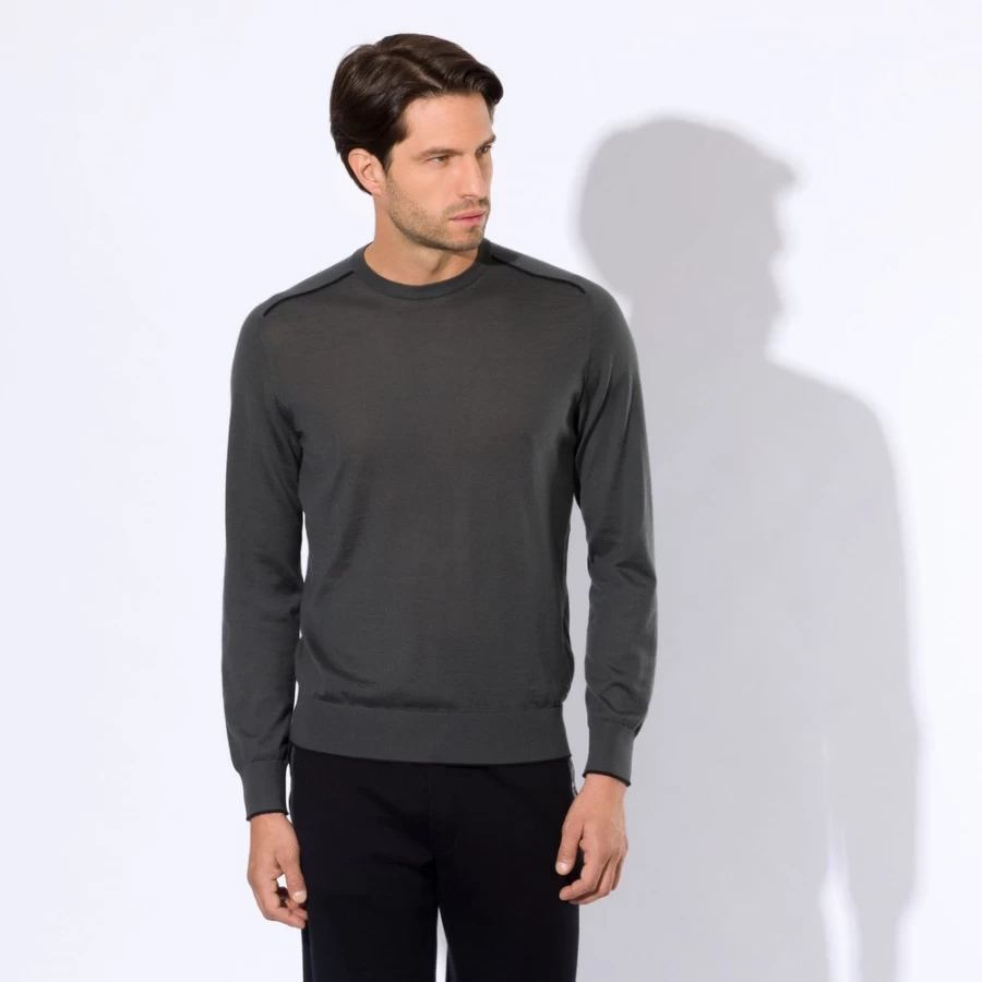 Stefano Ricci Men's Luxury Crewneck Sweater Premium Cotton Knitwear