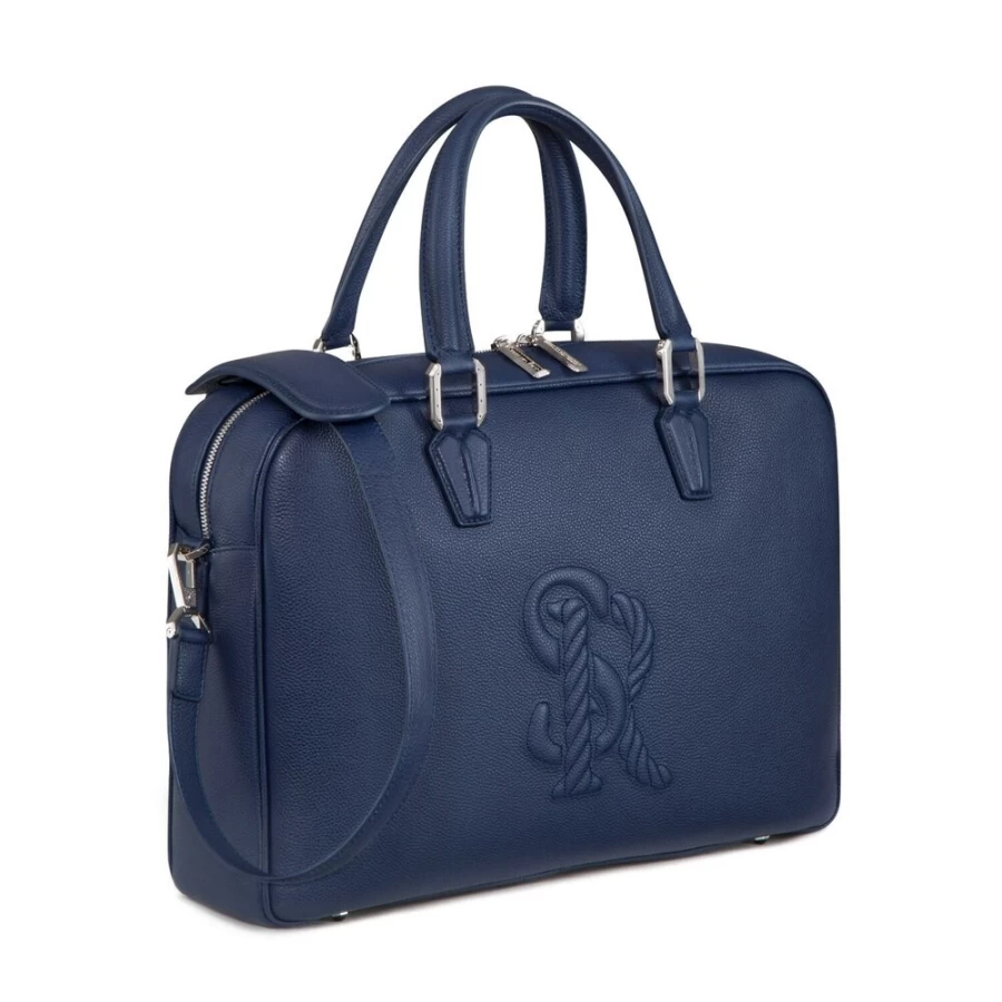 "Stefano Ricci Handcrafted Premium Calfskin Leather Business Briefcase for Men"
