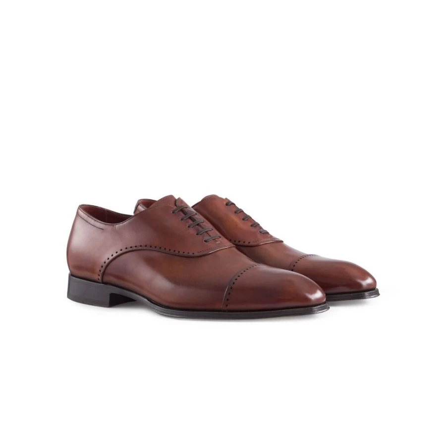 "Stefano Ricci Men's Calfskin Oxford Brogues Dress Shoes – Premium Leather Wingtip Style"