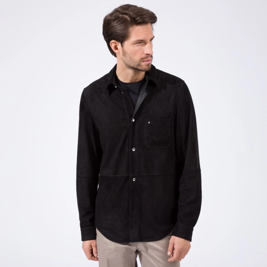Stefano Ricci Men's Luxury Suede Shirt for Premium Style