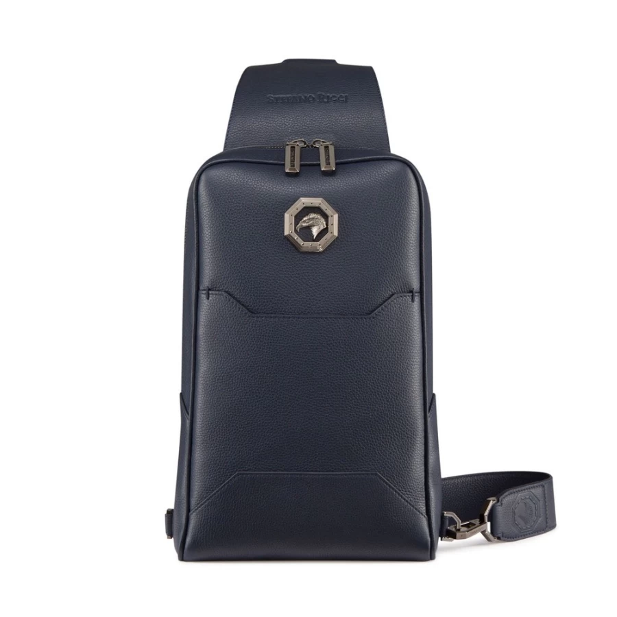 Stefano Ricci Luxury Calfskin Leather Sling Backpack for Men - Premium Designer Shoulder Bag