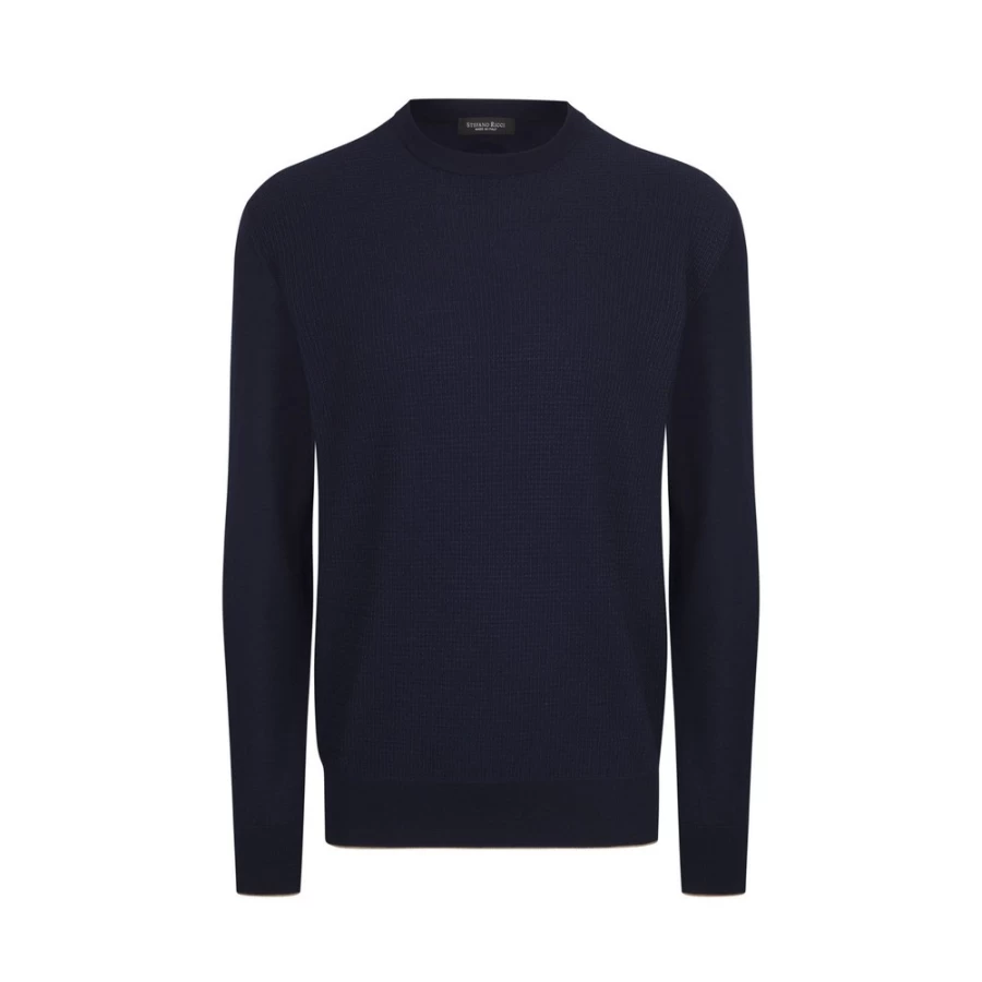 Stefano Ricci Men's Luxury Crewneck Sweater in Classic Red - Premium Knitwear