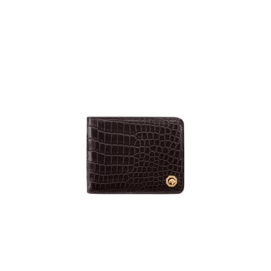 Stefano Ricci Luxury Men's Bifold Wallet in Matte Crocodile & Calfskin Leather - Color M019