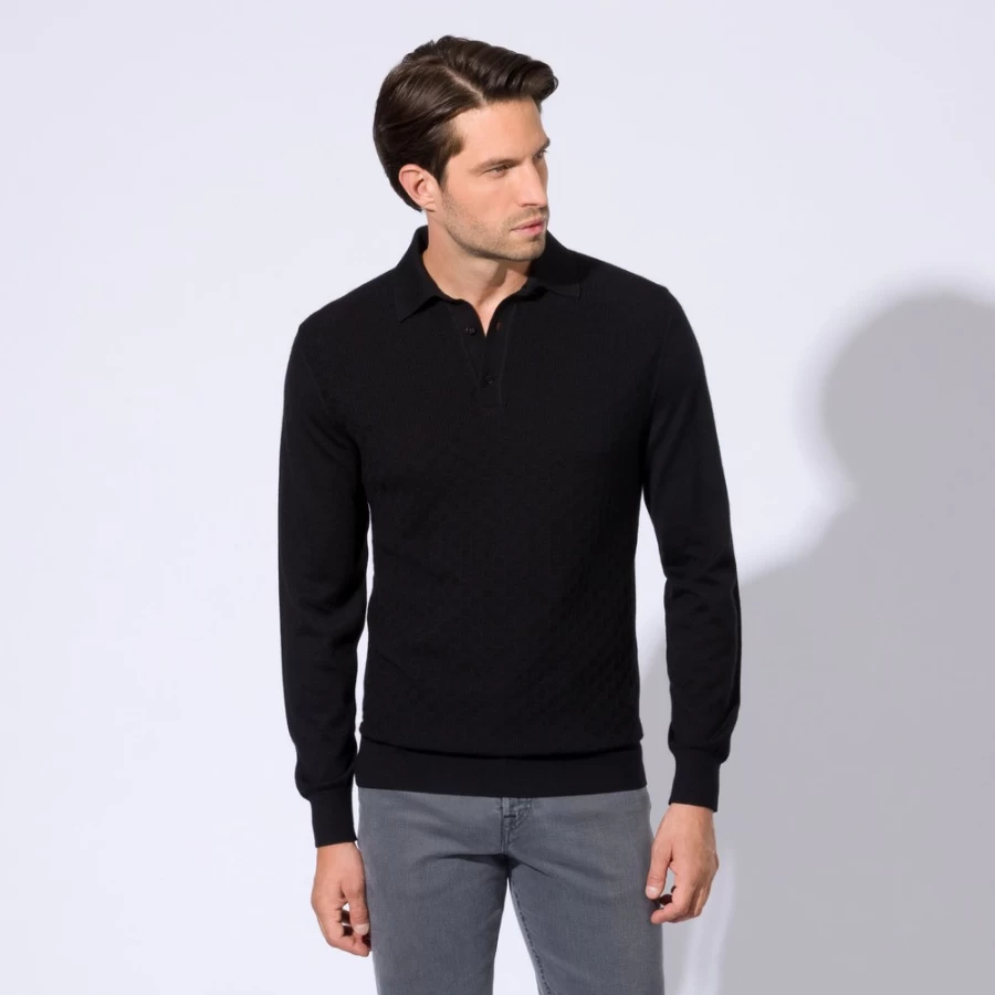 Stefano Ricci Men's Premium Three-Button Polo Shirt – Classic Fit Luxury Cotton Top