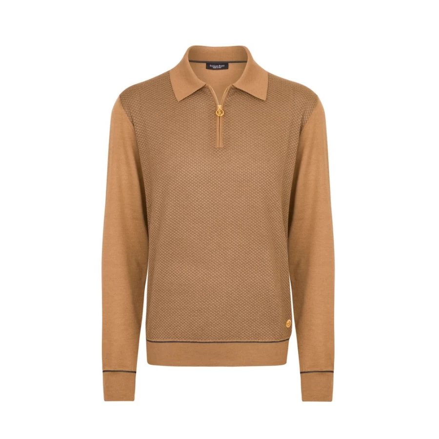 Stefano Ricci Men's Premium Zip Polo Shirt – Luxury Casual Style