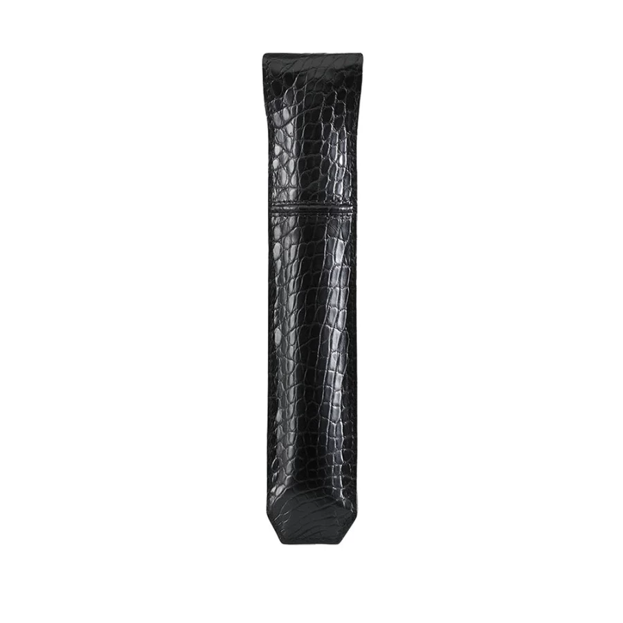 "Stefano Ricci Luxury Single Alligator Leather Cigar Holder for Premium Cigars"