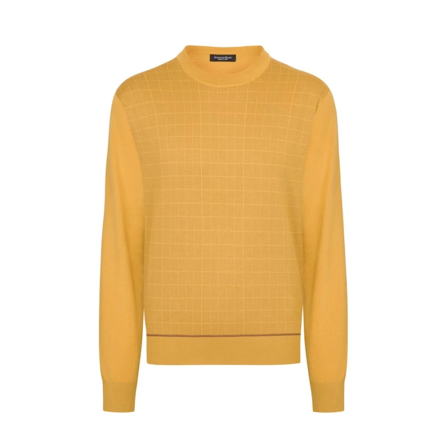 Stefano Ricci Men's Luxury Crew Neck Sweater - Premium Cotton Knitwear for Men
