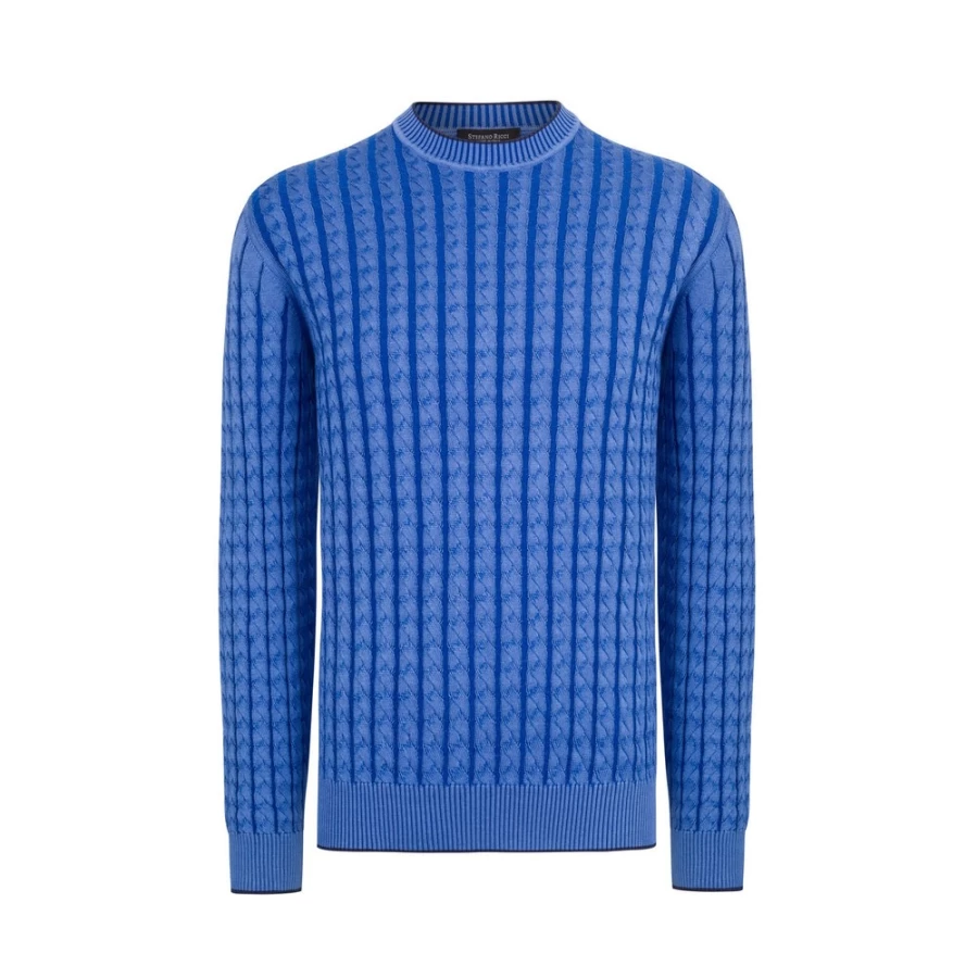 Stefano Ricci Men's Luxury Crewneck Sweater - Premium Cotton Knitwear for Men