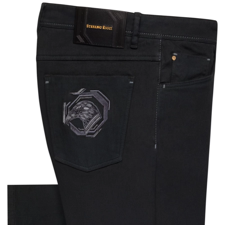 Stefano Ricci Men's Nene Five-Pocket Trousers for Luxury Casual Wear
