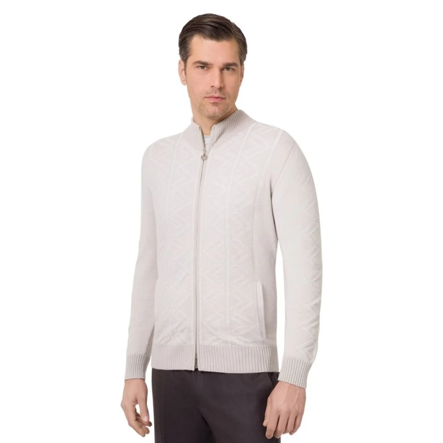 "Stefano Ricci Men's Zip Blouson Jacquard Jacket – Luxury Designer Outerwear"