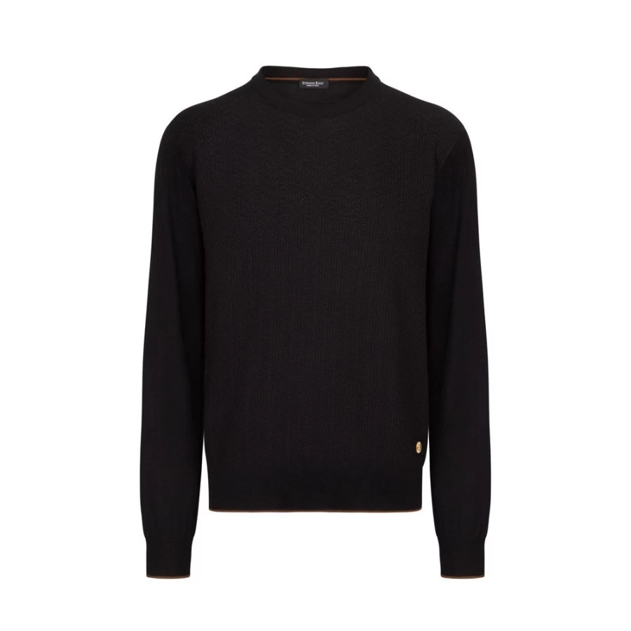 "Stefano Ricci Men's Luxury Cashmere Silk Blend Crew Neck Sweater in F23375_3131"