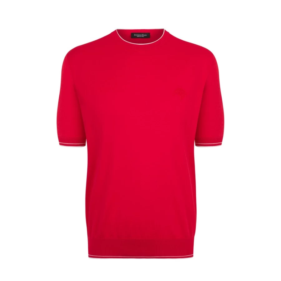 "Stefano Ricci Men's Short Sleeve Crewneck Sweater in Color F22146_3411"