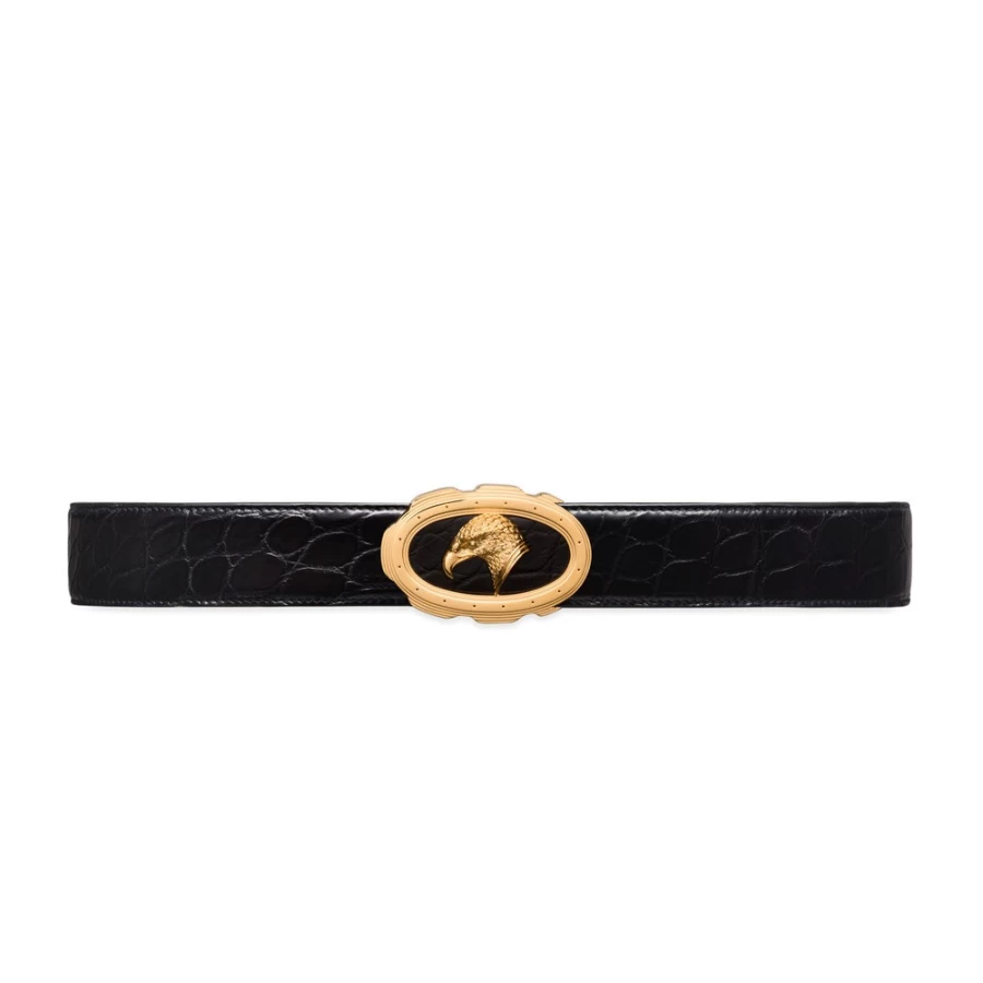 Stefano Ricci Luxury Genuine Crocodile Leather Belt for Men - Matte Finish Dress Belt