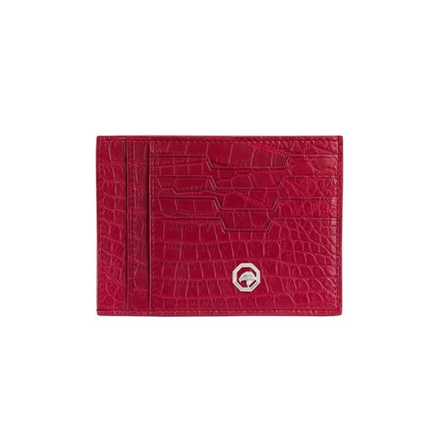 "Stefano Ricci Luxury Handmade Crocodile Leather Card Holder – Premium Men's Wallet"