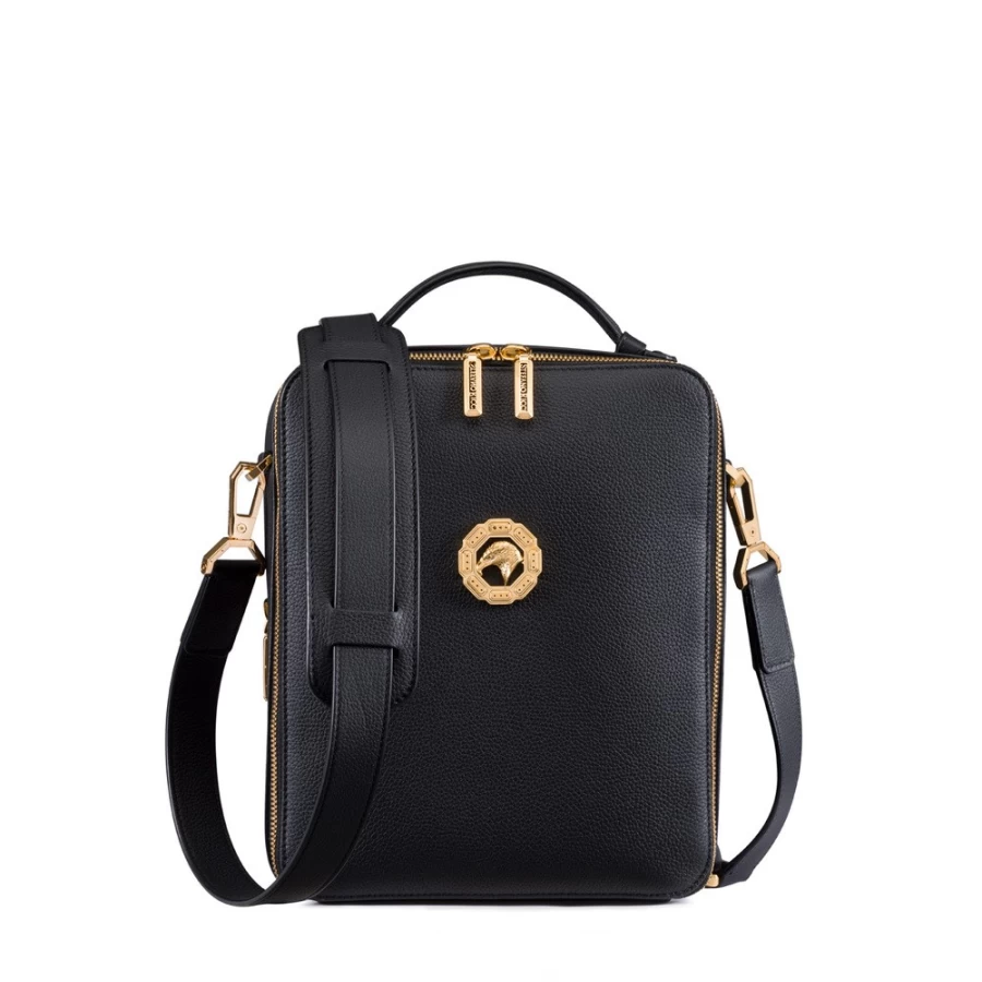"Stefano Ricci Luxury Calfskin Messenger Bag for Men – Premium Leather Briefcase"