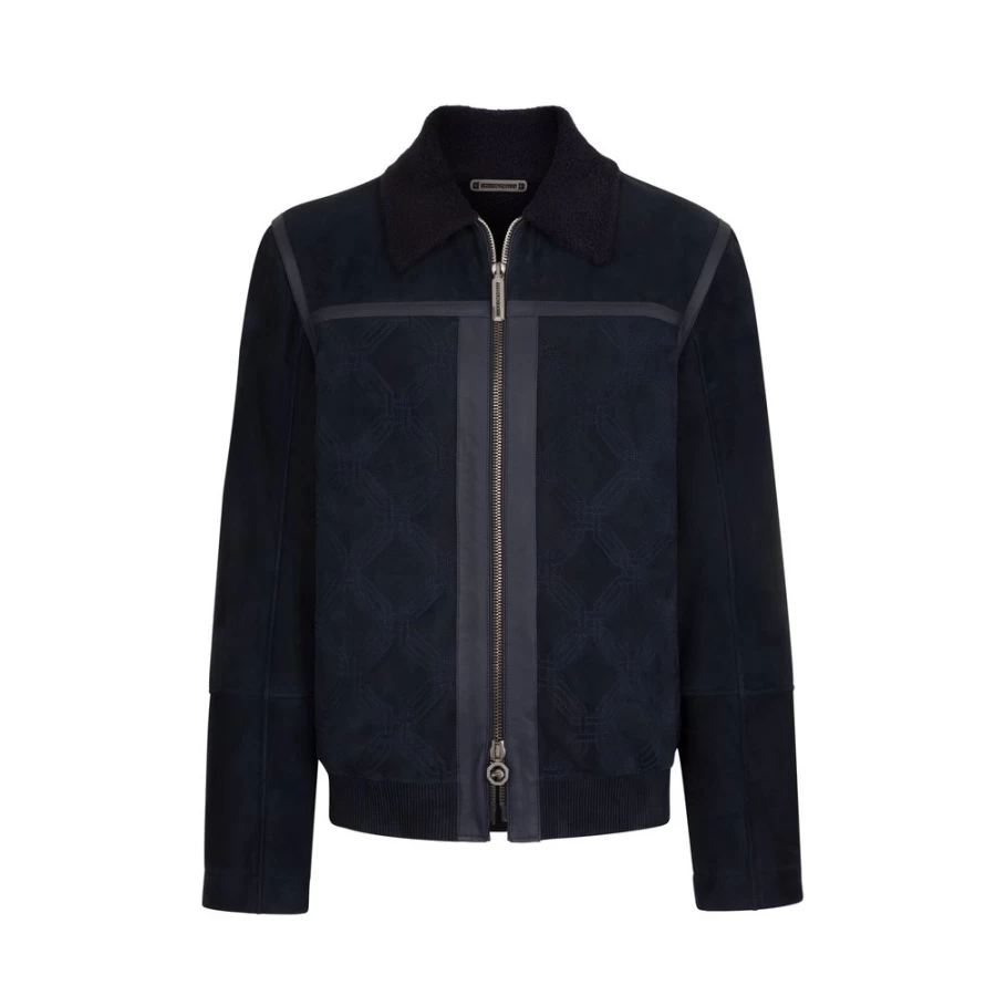 "Stefano Ricci Men's Luxury Shearling Blouson Jacket | Premium Outerwear"