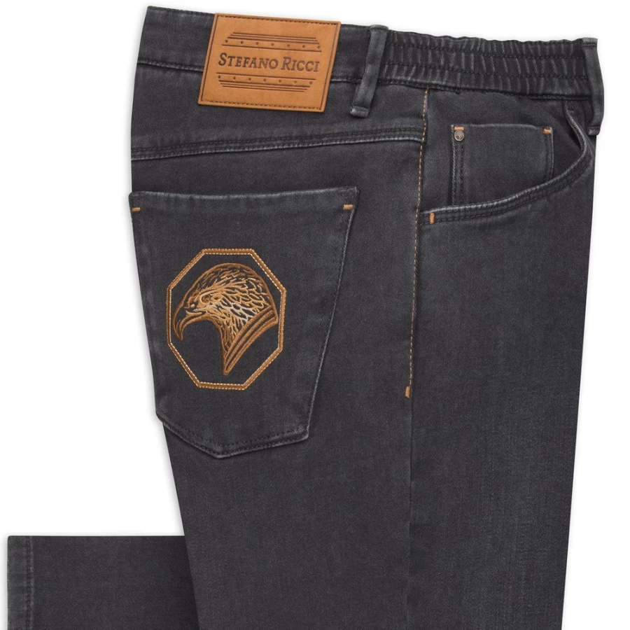 Stefano Ricci Men's Premium Luxury Jeans - High-End Denim for a Stylish Fit