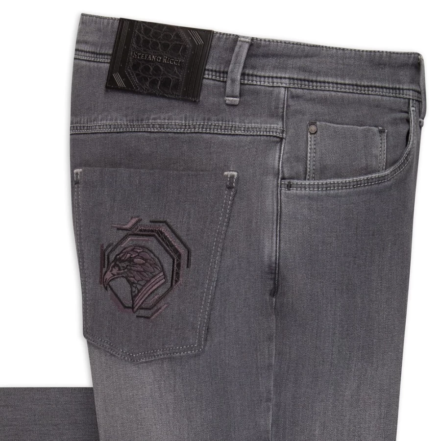 Stefano Ricci Men's Premium Luxury Jeans - High-Quality Denim for a Stylish Fit