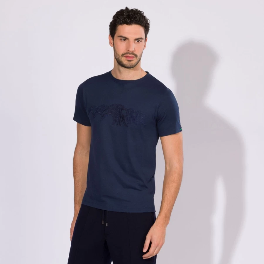 Stefano Ricci Luxury Men's Premium Cotton T-Shirt - Classic Fit Fashion Tee