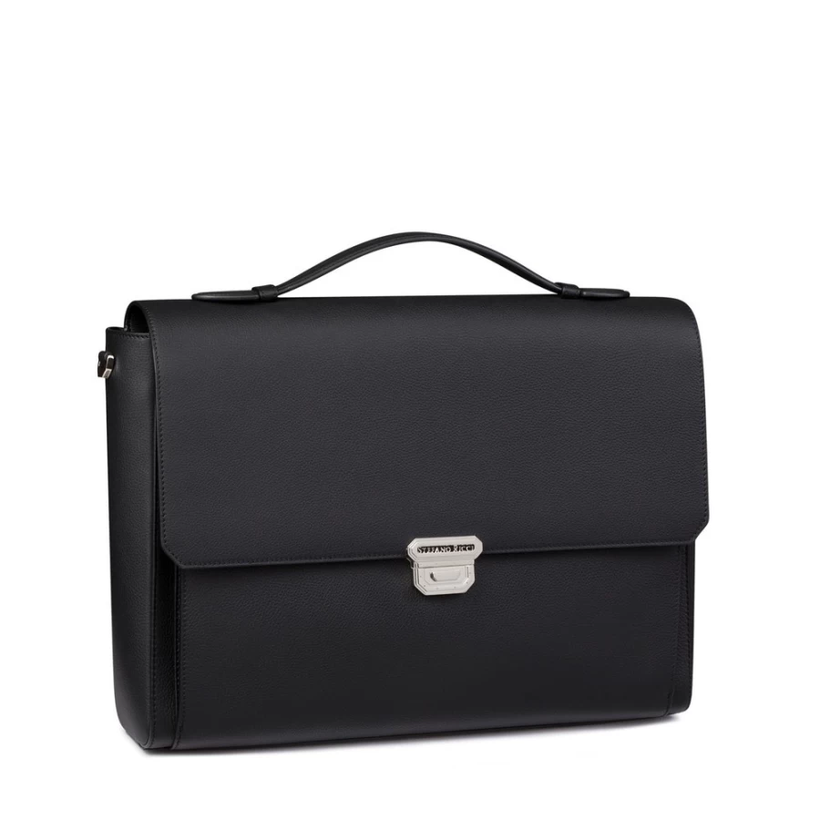 Stefano Ricci Luxury Calfskin Leather Briefcase for Men - Premium Business Bag